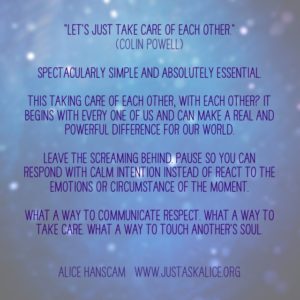 Let S Take Care Of Each Other Just Ask Alice